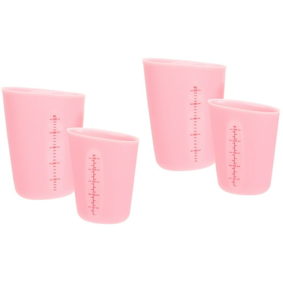4 Pcs Silicone Measuring Cup Scale Cups Baking Measuring Cups Measurement Tool Measuring Cups Cooking Measuring Cup