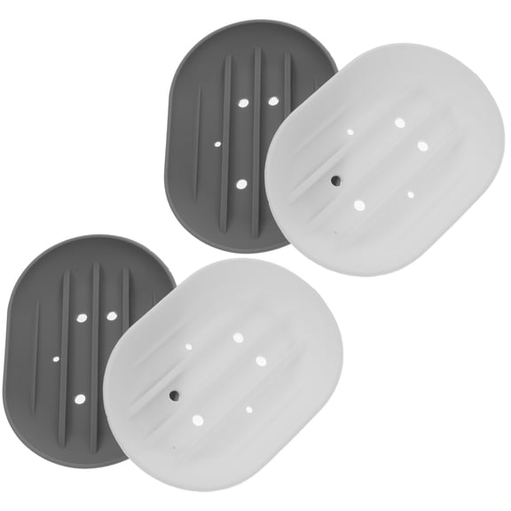 4 Pcs Silicone Soap Dish Earrings Bathing Sponge Resin Molds No Punching Travel Silica Gel