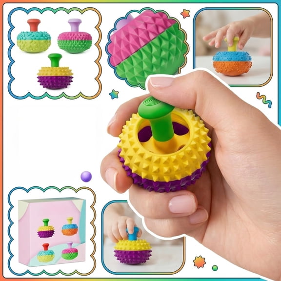 4 Pcs Silicone Thumb Joystick Sensory Fidget, Soft Squeeze Stress Relief Tool with Smooth Pivot Motion, Portable Anxiety Reducer for Office