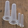 thumbnail image 1 of 4 Pcs Silicone Vacuum Massage Cupping Set for Face Neck Eye Back Therapy Suction Cup Skin Care Tool - White, 1 of 3