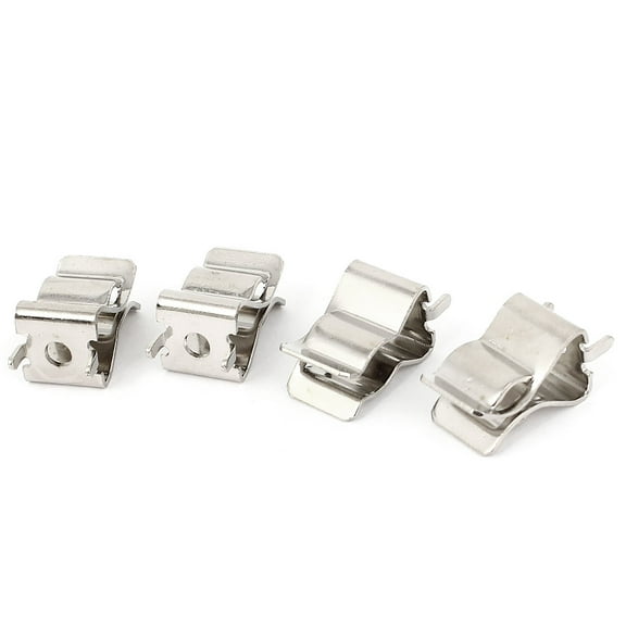 4 Pcs Silver Tone Clips Holder bracket f 10mm x 38mm Fuse