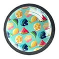 thumbnail image 1 of 4 Pcs Simple Tropical Fruits Knobs for Kitchen Cabinet Cupboard Dresser Bookcase Drawer Pulls Handles Round Home Decor, 1 of 8