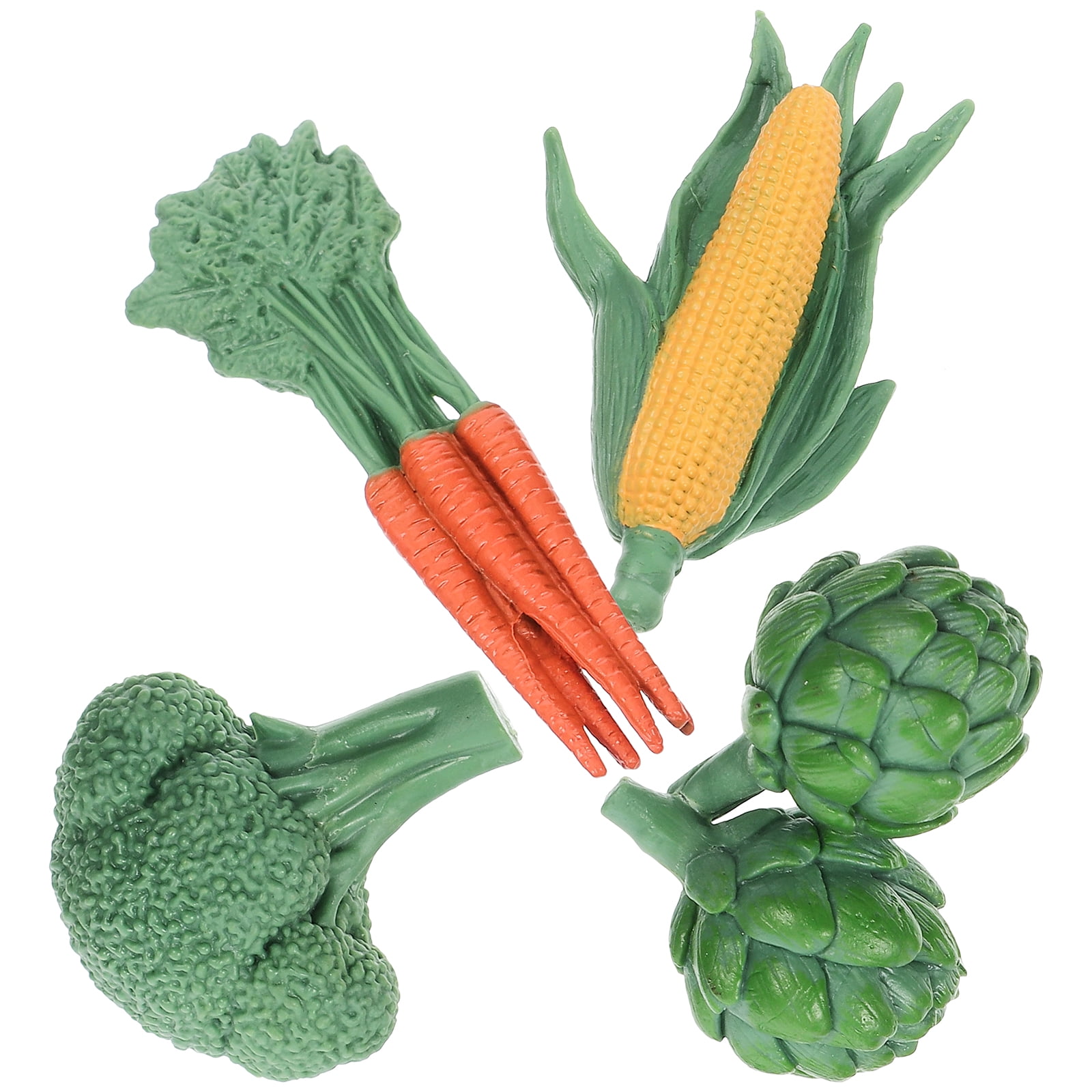 4 Pcs Simulated Fruits and Vegetables Models Simulation Decor Food Plant Artificial Broccoli