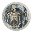 thumbnail image 1 of 4 Pcs Skeleton Knobs for Kitchen Cabinet Cupboard Dresser Bookcase Drawer Pulls Handles Round Home Decor, 1 of 8