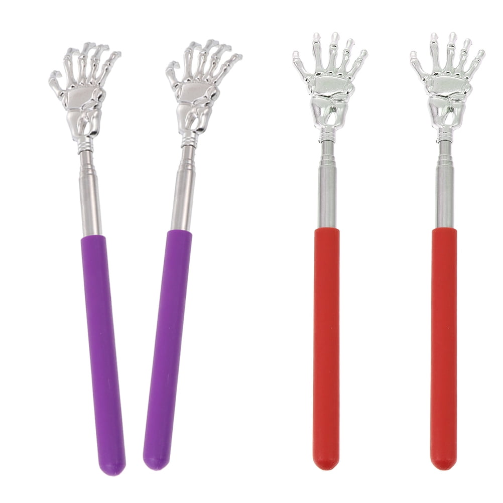 4 Pcs Skull Hand Scratching Scrapper Manual Body Scratcher Metal