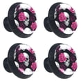 thumbnail image 1 of 4 Pcs Skull Knobs for Kitchen Cabinet Cupboard Dresser Bookcase Drawer Pulls Handles Round Home Decor, 1 of 5