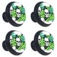 thumbnail image 1 of 4 Pcs Skull Knobs for Kitchen Cabinet Cupboard Dresser Bookcase Drawer Pulls Handles Round Home Decor, 1 of 5