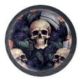 thumbnail image 1 of 4 Pcs Skull Knobs for Kitchen Cabinet Cupboard Dresser Bookcase Drawer Pulls Handles Round Home Decor, 1 of 8