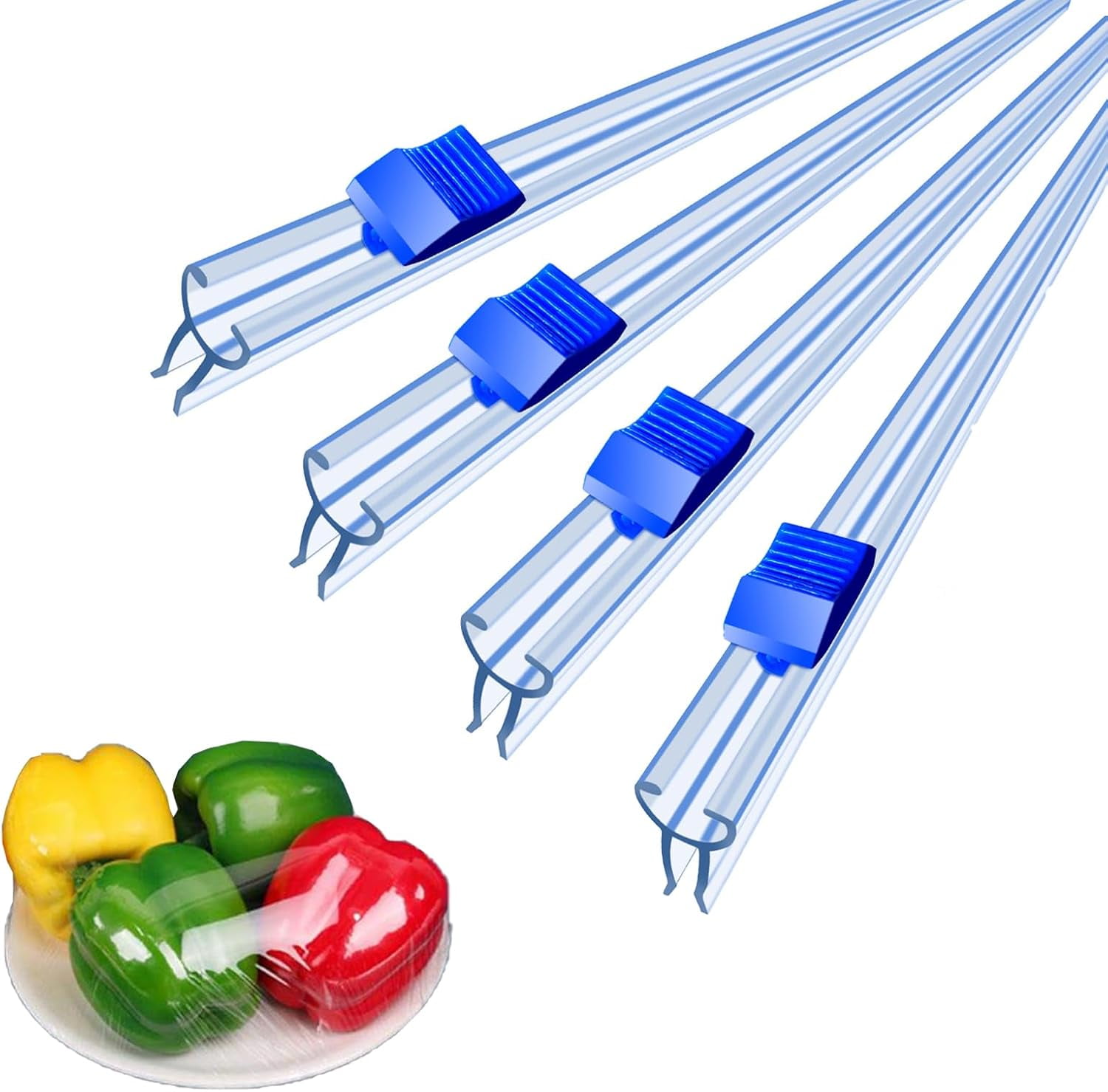 4 Pcs Slide Cutter,Slide Cutter Replacement Fit,Self-Adhesive Two-Way Sliding Cutter,Suitable for 12.5 inches Wide Plastic Wrap, Aluminum foil, Barbecue, Baking Paper, etc