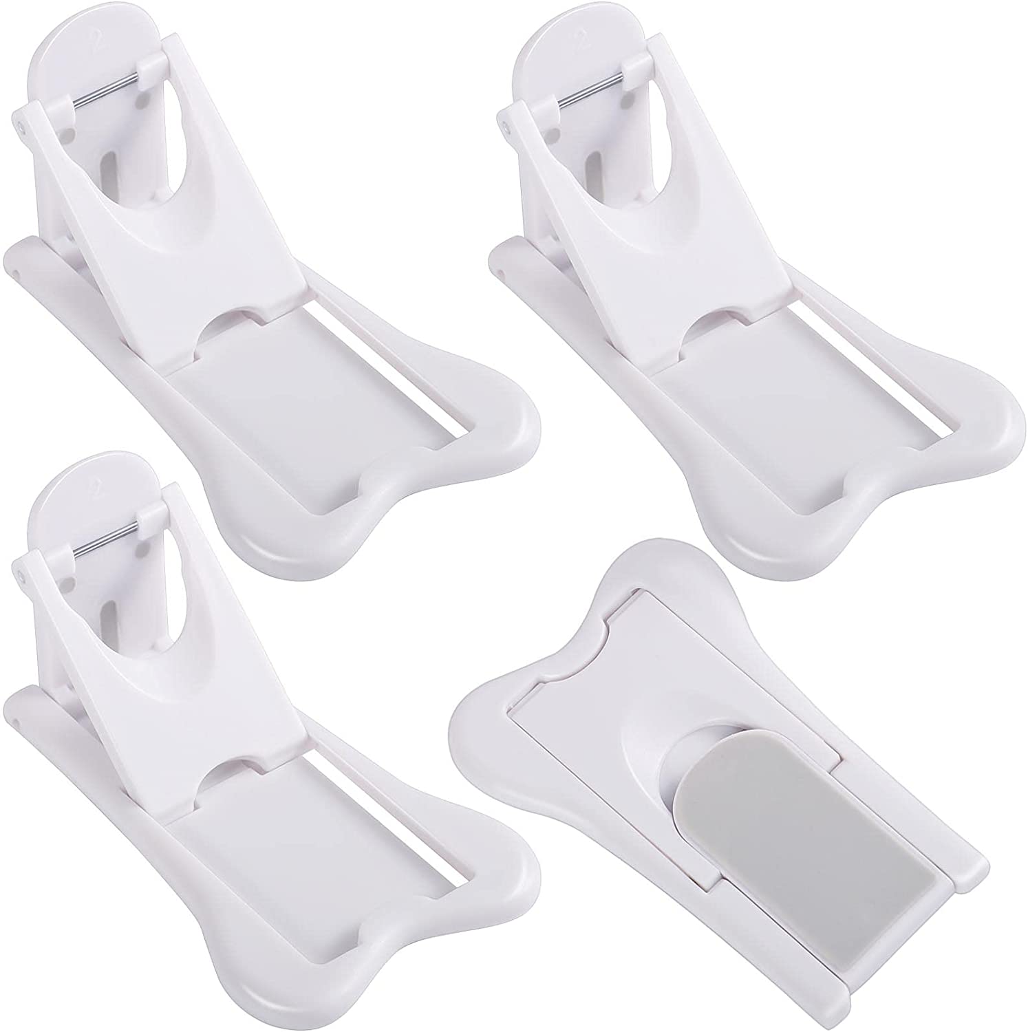 4 Pcs Sliding Door Stops, Child Window Safety Self-Adhesive Door Block ...