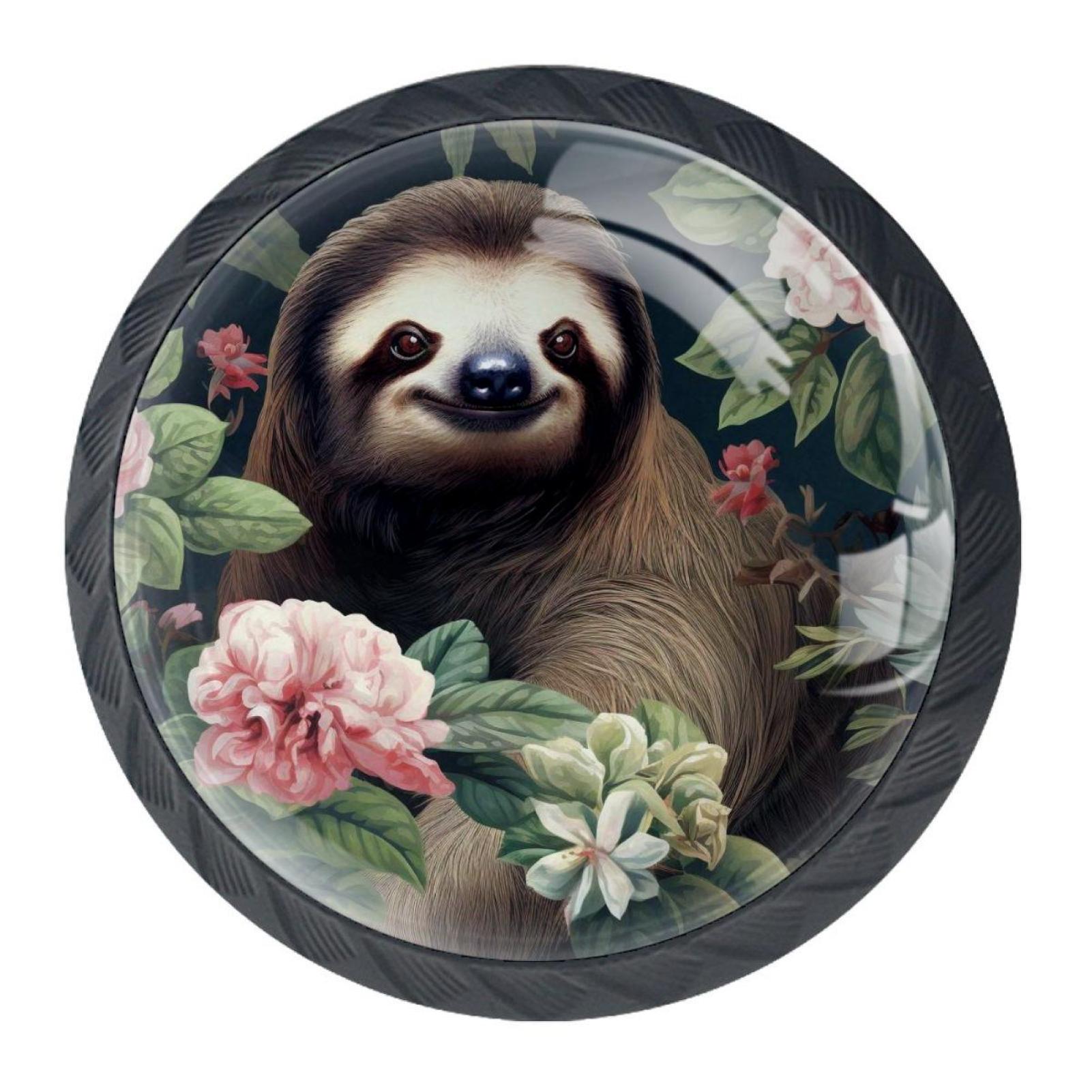 Sloth Handle 4 Pcs Sloth Knobs for Kitchen Cabinet Cupboard Dresser Bookcase Drawer ...