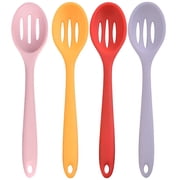 4 Pcs Slotted Spoons For Cooking,Nonstick Mixing Serving Spoons,For Kitchen Cooking Bake Stir Draining Tool,Anti-Slip Handle, Dishwasher Safe.