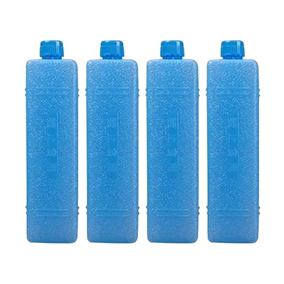 4 Pcs Small Fan, Ice Packs 4Pcs Long Lasting Freezer Blocks Reusable Portable Cooler Freezer Ice Packs Keep Cool for Refrigerator Air Conditioner Fan, 6.22x1.57x1.57 Inch, Blue