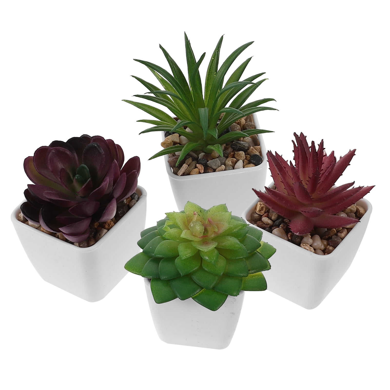 4 Pcs Small Faux Plant Book Shelf Decor Faux Plant Decorative Plants Fake Potted Plant