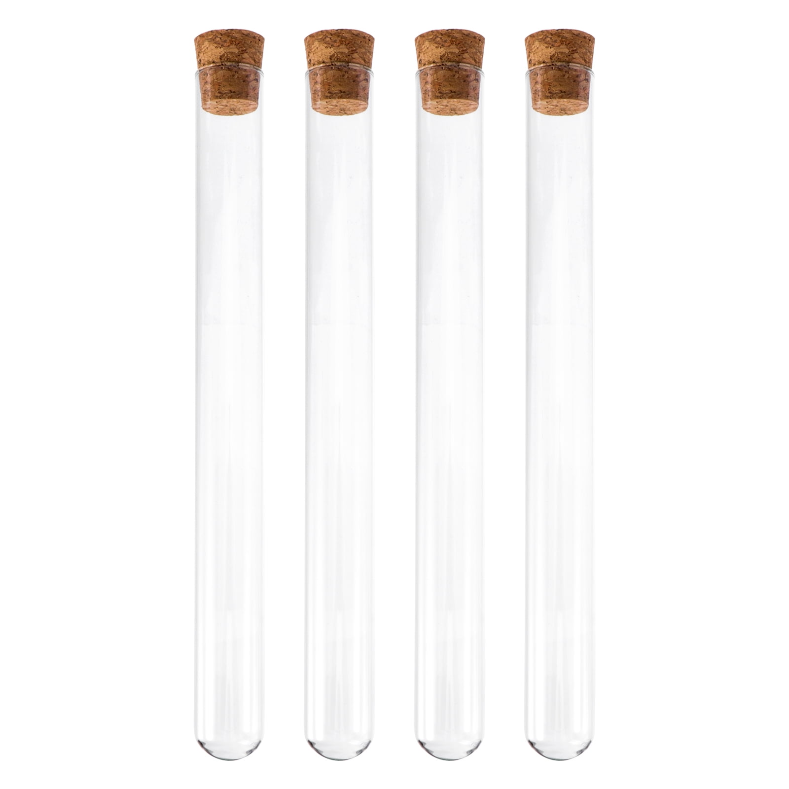 4 Pcs Small Flask Corks Glass Test Tubes Small Experiment Containers 4 Pcs Small Flask Corks Glass Test Tubes Small Experiment Containers