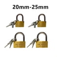 4 Pcs Small Metal Padlock 20mm-25mm Mini Brass Lock With Different Keys ...