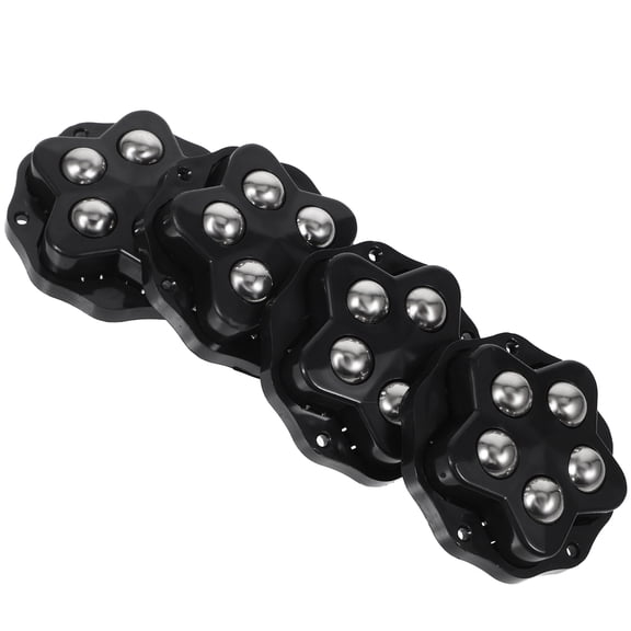 4 Pcs Small Wheels for Projects Stainless Steel Paste Universal Black