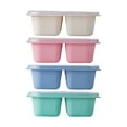 thumbnail image 1 of 4 Pcs Snack Containers, Divided Bento Lunch Snack Box with Transparent Lids, Reusable Meal Snack Containers for Adults, BPA Free, 4 Compartment Food Storage Containers for People Work Travel, 1 of 8