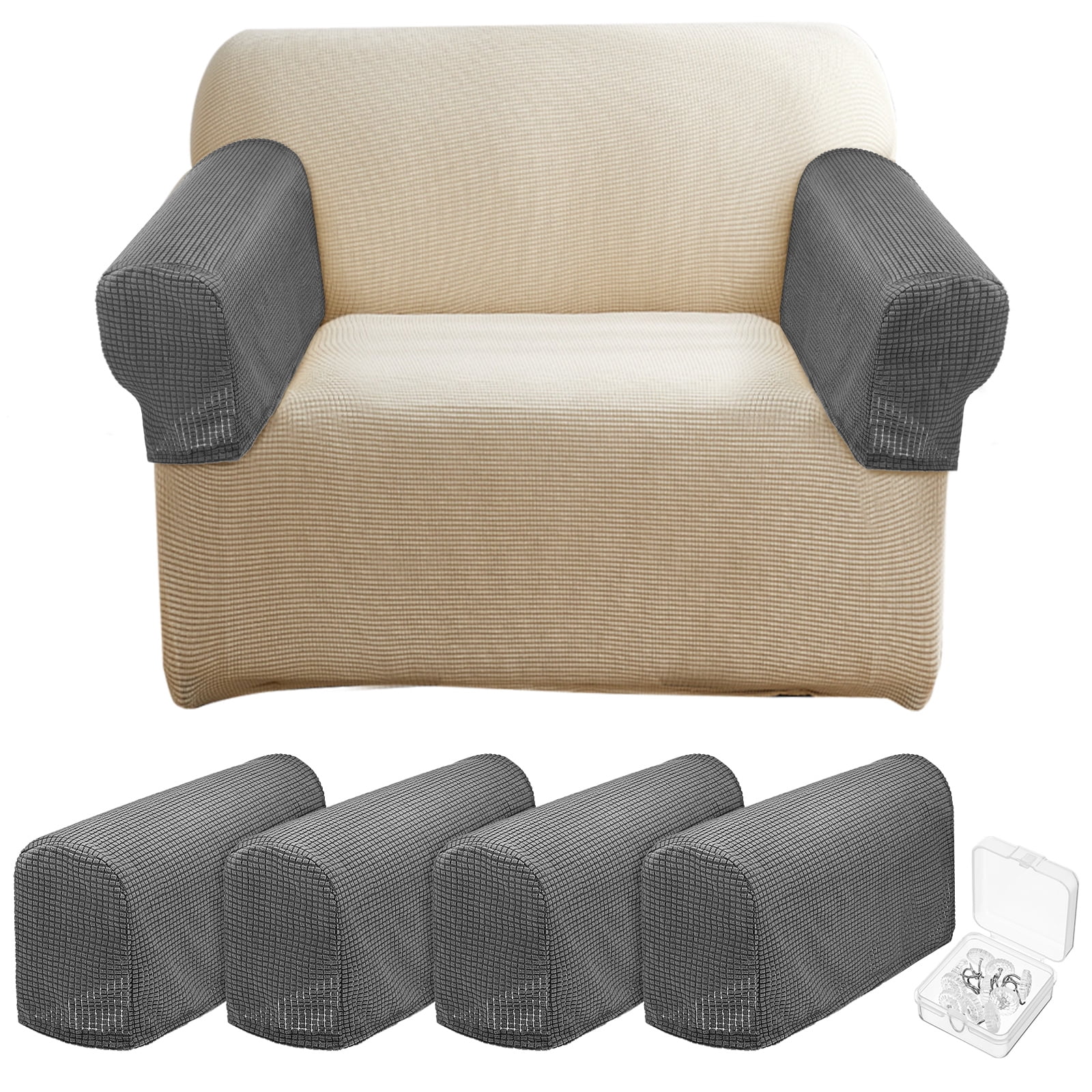 4 Pcs Sofa Arm Covers Washable Elastic Sofa Covers Armrest Covers Couch