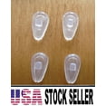 thumbnail image 1 of 4 Pcs Soft Nose Pad Nose Pieces NO SCREW Silicone Air Chamber Anti Slip For Eyeglasses Replacemkent, 1 of 7
