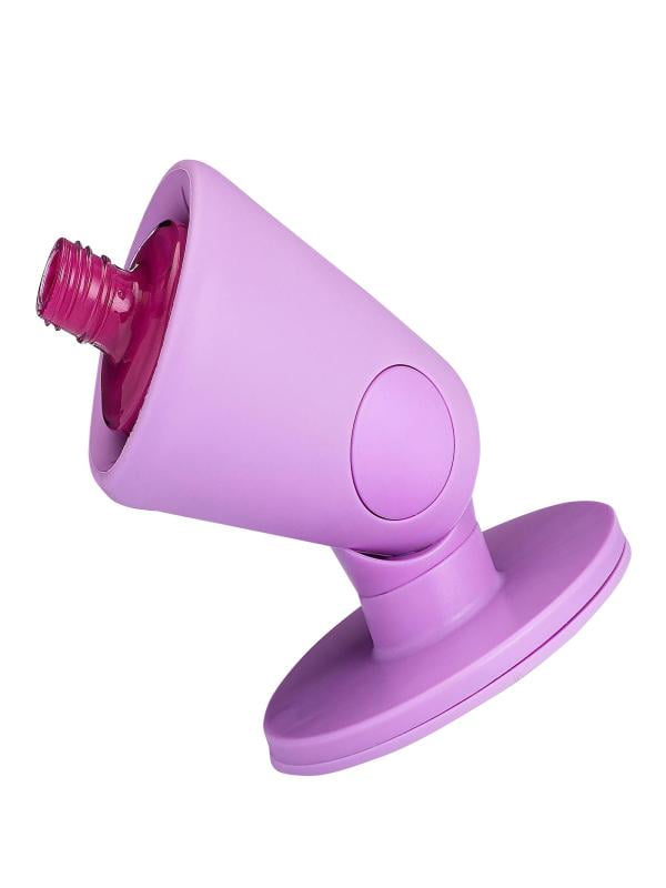 Pink Soft Rubber Nail Polish Holder - Anti-Spill Stand For Manicure & Nail Art