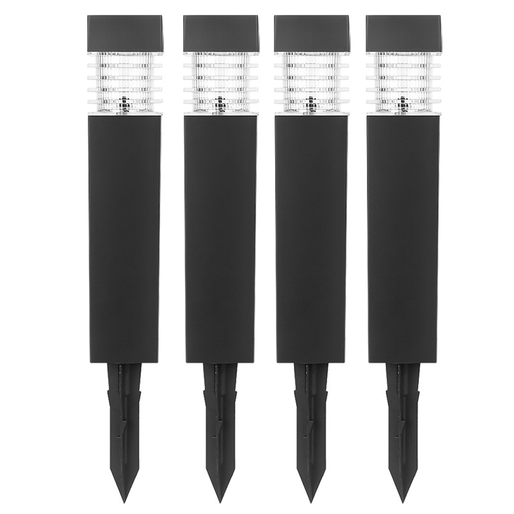 4 Pcs Solar Ground Plug Light LED Yard Landscape Uplighting Outdoor