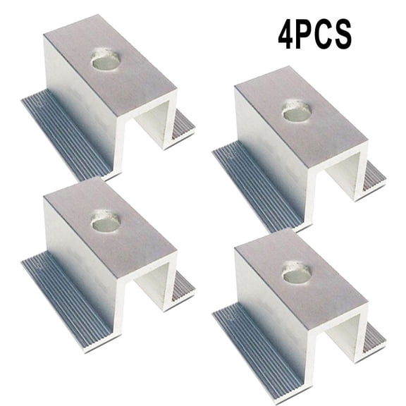 4 Pcs Solar Middle Clamp PV For Frame Height 25 - 50MM Aluminum Alloy