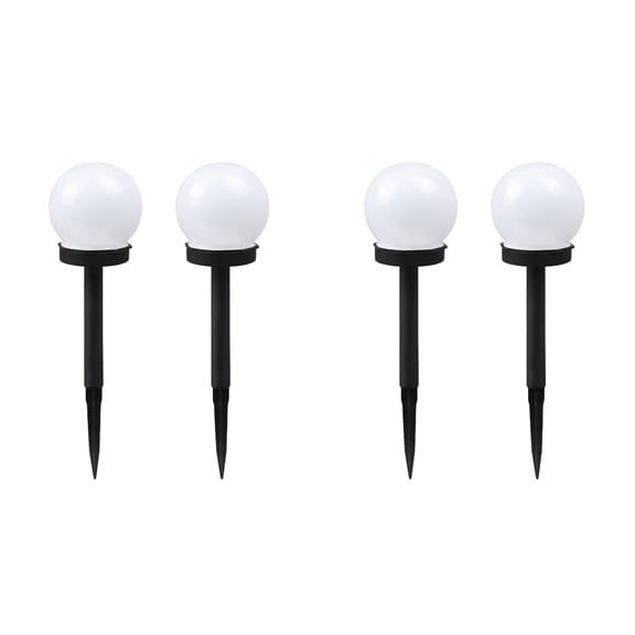 CIMAXIC Outdoor Solar Lamp White, Weatherproof, No Wiring, Decorative Courtyard Light, 4Pcs