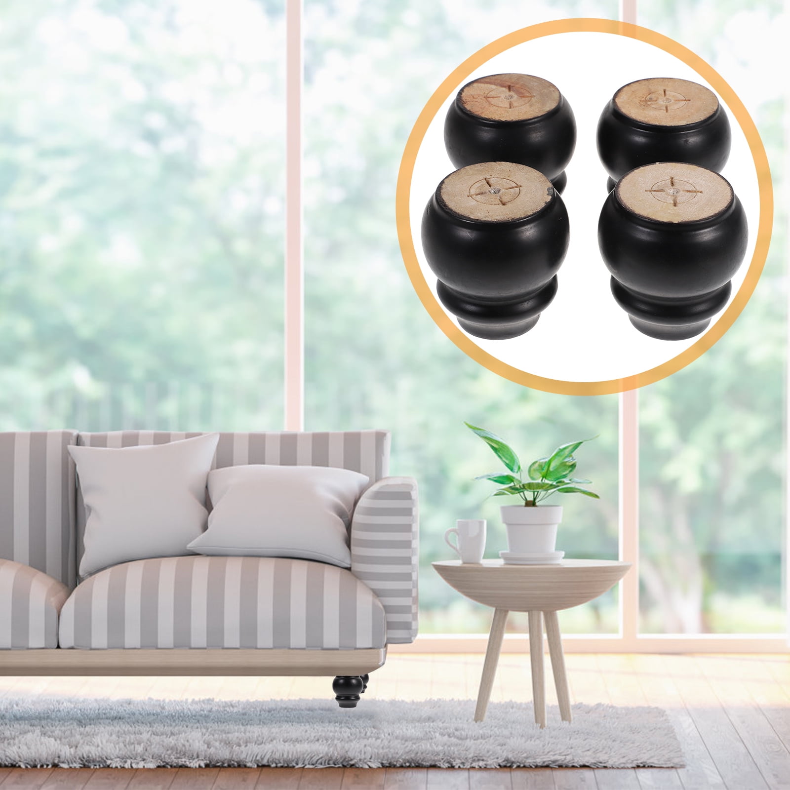 4 Pcs Solid Wood Furniture Legs Dresser Legs Sofa Replacement Legs