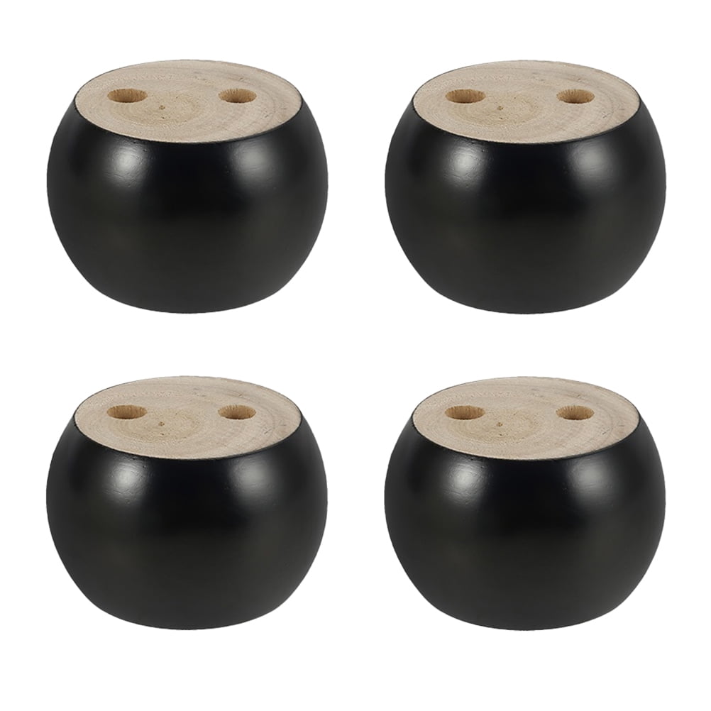 4 Pcs Solid Wood Sofa Legs Buns Table Wood Bun Feet Round Bun Feet
