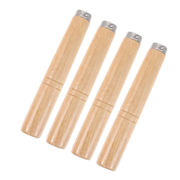 4pcs Wooden Handle Replacement for Pot Spatula Anti Scald Hot Pot Handle Party Universal Wood Handle