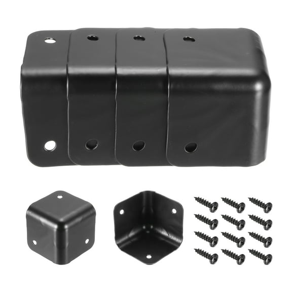4 Pcs Speaker Cabinet Corners Protector 60x60x48mm Metal Stackable Guard Wrap Angle Case Edge Box Protection with 12 Pcs Screw