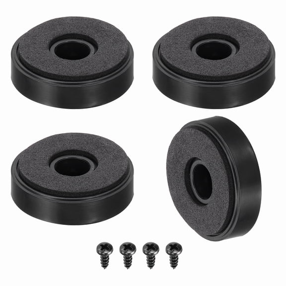4 Pcs Speaker Isolation Feet, 40mmx10mm Plastic Shock Absorption Base, Black