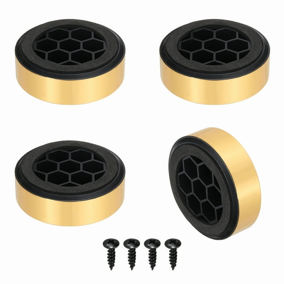 4 Pcs Speaker Isolation Feet,59mmx19mm Plastic Foam Shock Absorption Base Pad Anti Vibration Amplifier Stand Feet Mat Gold