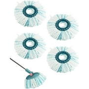 4 Pcs Spin Mop Replacement Heads,Mop Head Replacement for Leifheit Twist Mop,Machine Washable Mop Refill Head,Easy to Replace