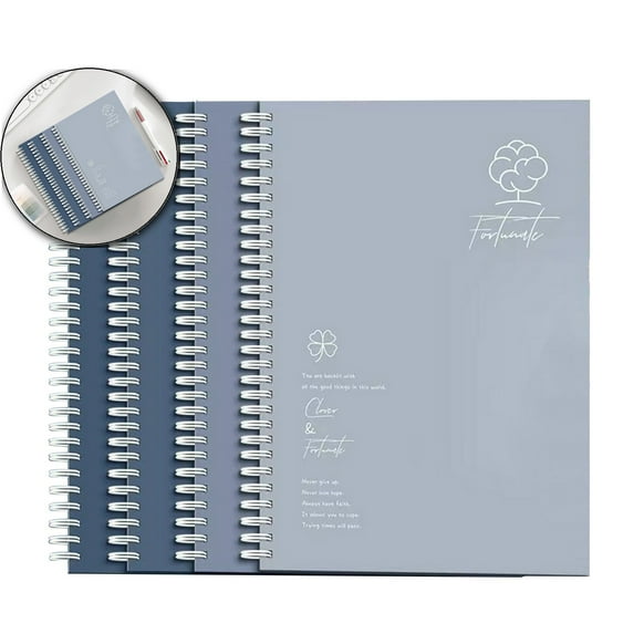 4 Pcs Spiral Notebook Bulk A5 Journal Lined 8"x5.5" Writing Composition Paper Small Notepad Subject Notebook for Office Business