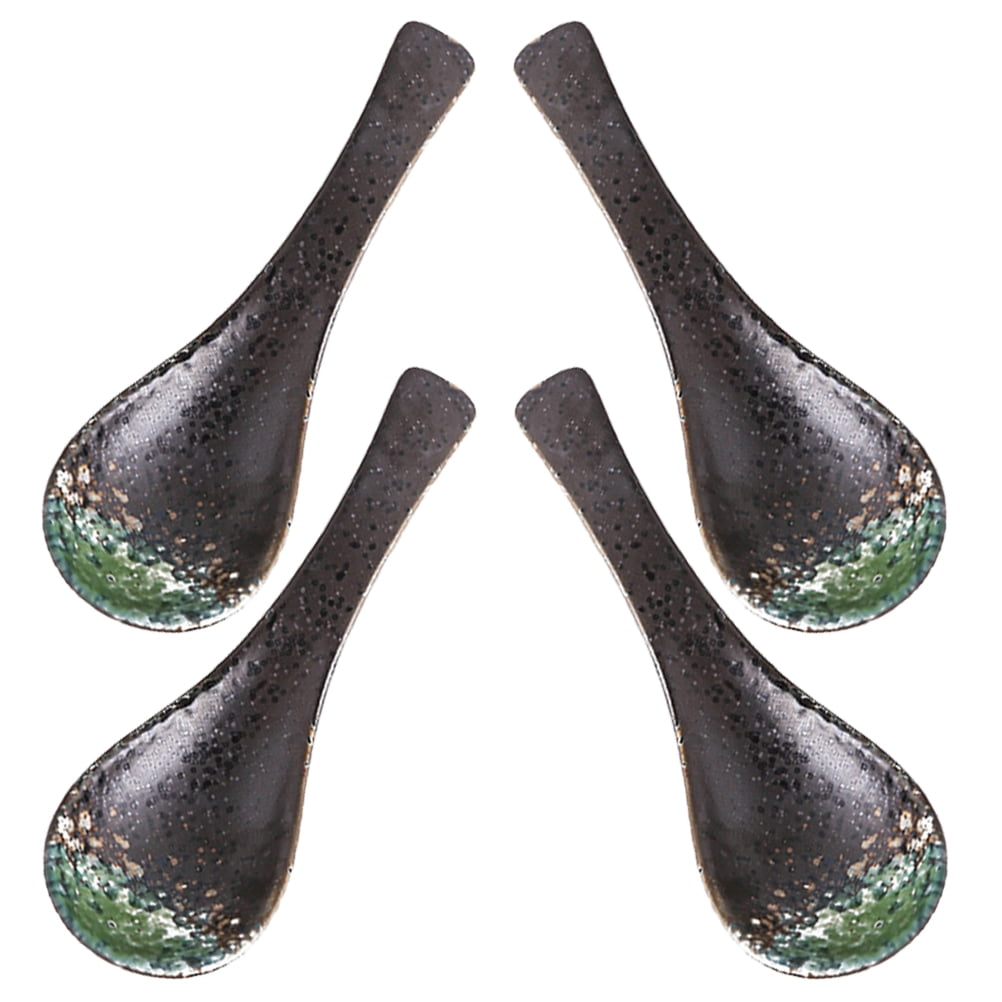 4 Pcs Spoon Soup Ramen Noodles Old Fashioned Rice Coffee Stir Sticks