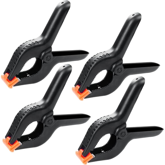4 Pcs Spring Clamps, 4 in Plastic Heavy Duty Spring Clips for Crafts, Mini Clamps for Woodworking and Backdrop Clips Clamps for Photography for Backdrop Stand Photography Home