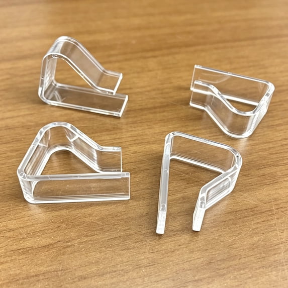 4 Pcs Spring Loaded Tablecloth Clips, Tablecloth to Hold a Table Cloth, Plastic Table Cloth Cover Holder for Home Party Outdoor Wedding BBQ Picnic Restaurant Dinner L(1.38-2.17in)