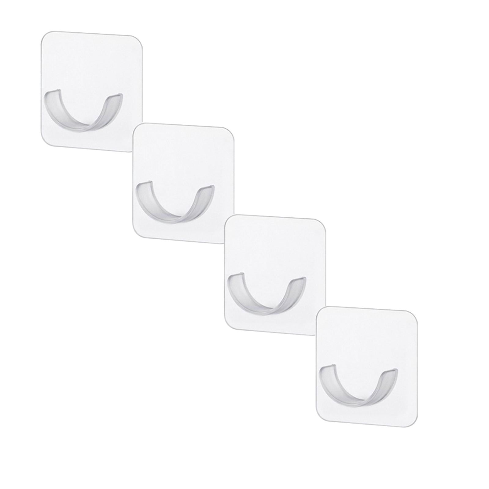 4 Pcs Spring Tension Rod Holder, Small Transparent Shower Rod Bracket ...