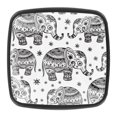 thumbnail image 1 of 4 Pcs Square Cabinet Handle Cupboard Knob Drawer Pulls Handle Elephant Drawer Knobs with Screws Furniture Decoration, 1 of 5