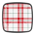 thumbnail image 1 of 4 Pcs Square Cabinet Handle Cupboard Knob Drawer Pulls Handle Red & White Scottish Plaid Drawer Knobs with Screws Furniture Decoration, 1 of 7