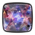 thumbnail image 1 of 4 Pcs Square Cabinet Handle Cupboard Knob Drawer Pulls Handle Universe Nebula Galaxy Drawer Knobs with Screws Furniture Decoration, 1 of 7