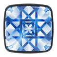 thumbnail image 1 of 4 Pcs Square Cabinet Handle Drawer Pulls Blue and White Geometry Knobs with Screws Furniture Office Cabinet Knob Decoration, 1 of 7
