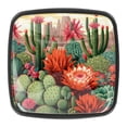 thumbnail image 1 of 4 Pcs Square Cabinet Handle Drawer Pulls Cactus Knobs with Screws Furniture Office Cabinet Knob Decoration, 1 of 7