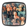 thumbnail image 1 of 4 Pcs Square Cabinet Handle Drawer Pulls Dachshund Knobs with Screws Furniture Office Cabinet Knob Decoration, 1 of 7