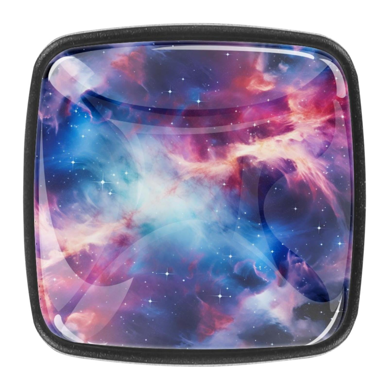 4 Pcs Square Handle Drawer Pulls Galaxy Knobs with Screws