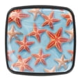 thumbnail image 1 of 4 Pcs Square Cabinet Handle Drawer Pulls Starfish Knobs with Screws Furniture Office Cabinet Knob Decoration, 1 of 7