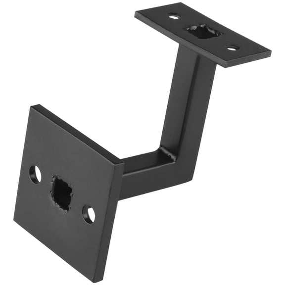 4 Pcs Square Handrail Brackets, 3.1 in / 8 cm Stair Railing Brackets with Screws, Heavy Duty Stainless Steel Wall Mount Hand Rail Brackets for Flat/Square Railing, Matte Black