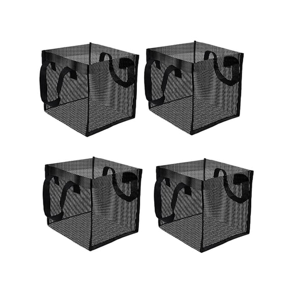 4 Pcs Square Pond Baskets, Reusable Aquatic Planting Bags Mesh Garden Water Pot with Handles, 7 Inch Grow Bag for Water Lily Lotus Bog , for Garden Pond or Patio Container Gardening